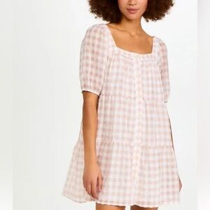 En Saison Pink Gingham Dress size Large